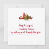 Frohe Weihnachts-Flat Note Card Mitteilungskarte (Rückseite)