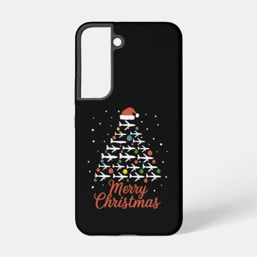 Frohe Weihnachts-Flugzeug Tree Urlaub Samsung Galaxy Hülle (Rückseite)