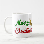 Frohe Weihnachts-Flying Rentier-Halbskript Kaffeetasse (Links)