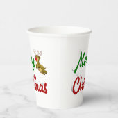 Frohe Weihnachts-Flying-Rentier-Skript Pappbecher (Rechts)