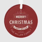 Frohe Weihnachts-Foto Acrylschmuck Ornament (Rückseite)