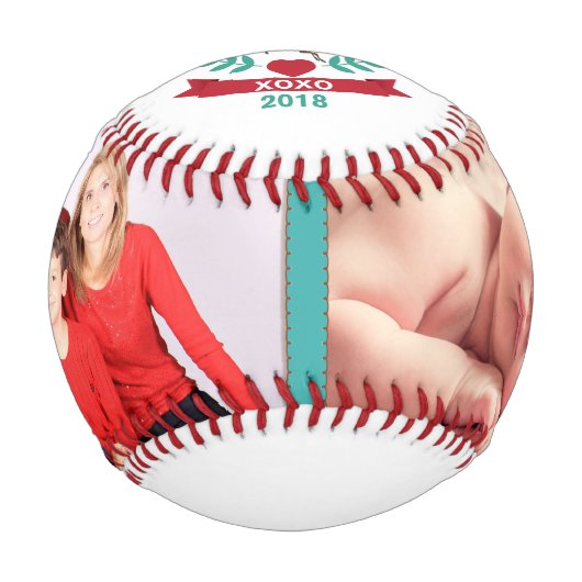 Frohe Weihnachts-Foto Baseball (Vorderseite)