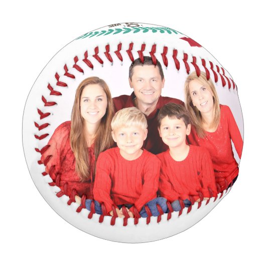 Frohe Weihnachts-Foto Baseball (Vorderseite Links)