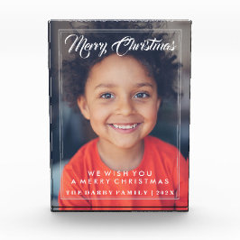 Frohe Weihnachts-Foto Blockgeschenk Fotoblock