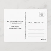 Frohe Weihnachts Foto Collage Calligraphie Postkarte (Rückseite)