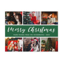 Frohe Weihnachts Foto Collage Calligraphie