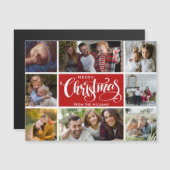 Frohe Weihnachts Foto Collage Postcard Magnetkarte (Vorne/Hinten)