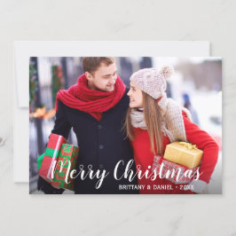Frohe Weihnachts Foto Couple Card WS Feiertagskarte