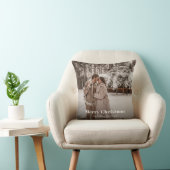 Frohe Weihnachts-Foto Dark Dusky Kissen (Stuhl )