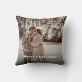 Frohe Weihnachts-Foto Dark Dusky Kissen (Rückseite)