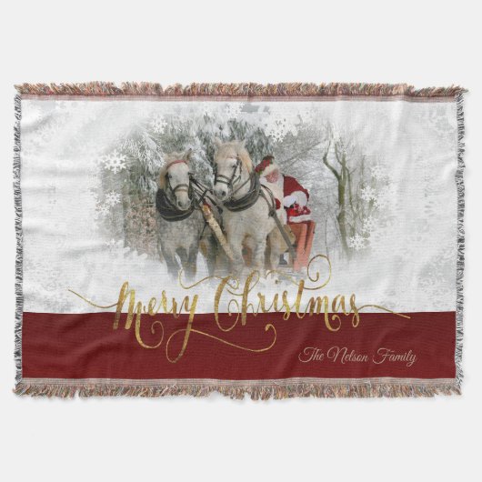 Frohe Weihnachts-Foto Decke (Vorderseite)