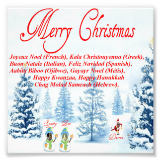 Frohe Weihnachts-Foto-Erweiterung Fotodruck