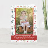 Frohe Weihnachts-Foto Eukalyptus Berries Feiertagskarte (Vorderseite)