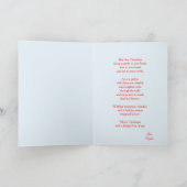 Frohe Weihnachts-Foto Familie Snowman Urlaub Karte (Innenseite)