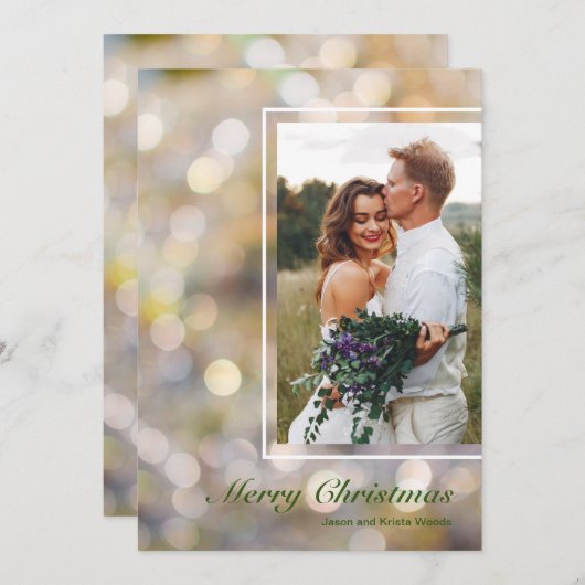 Frohe Weihnachts-Foto Feiertagskarte (Vorne/Hinten)