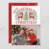 Frohe Weihnachts-Foto Feiertagskarte (Vorne/Hinten)