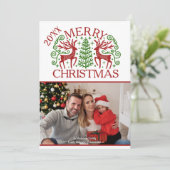 Frohe Weihnachts-Foto Feiertagskarte (Stehend Vorderseite)