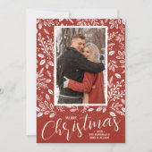 Frohe Weihnachts-Foto Feiertagskarte (Vorderseite)