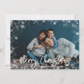 Frohe Weihnachts-Foto Feiertagskarte (Vorderseite)