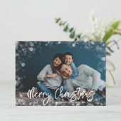 Frohe Weihnachts-Foto Feiertagskarte (Stehend Vorderseite)