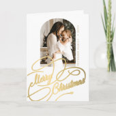 Frohe Weihnachts-Foto Feiertagskarte (Vorderseite)