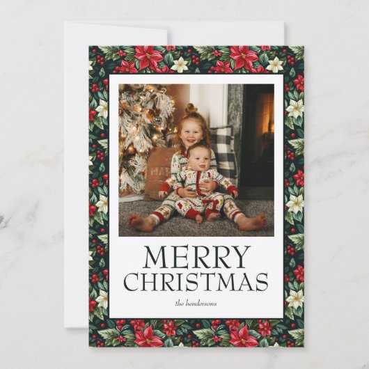 Frohe Weihnachts-Foto Feiertagskarte (Vorderseite)