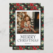 Frohe Weihnachts-Foto Feiertagskarte (Vorne/Hinten)
