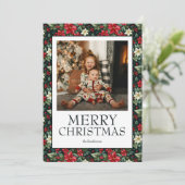 Frohe Weihnachts-Foto Feiertagskarte (Stehend Vorderseite)