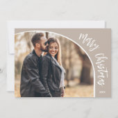 Frohe Weihnachts-Foto Feiertagskarte (Vorderseite)