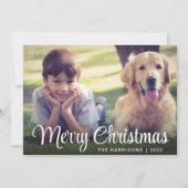 Frohe Weihnachts-Foto Feiertagskarte (Vorderseite)