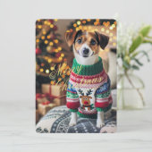 Frohe Weihnachts-Foto Feiertagskarte (Stehend Vorderseite)