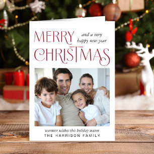 Frohe Weihnachts-Foto Feiertagskarte