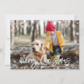 Frohe Weihnachts-Foto Feiertagskarte (Vorderseite)
