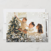Frohe Weihnachts-Foto Feiertagskarte (Vorderseite)