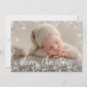 Frohe Weihnachts-Foto Feiertagskarte (Vorderseite)