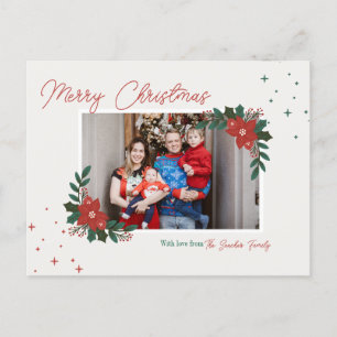 Frohe Weihnachts-Foto Feiertagspostkarte