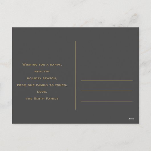 Frohe Weihnachts-Foto Feiertagspostkarte (Rückseite)