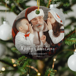 Frohe Weihnachts-Foto Festive Bauble Keramik Ornament