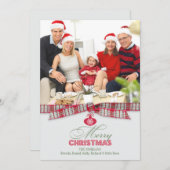 Frohe Weihnachts-Foto-Flachbildschirm Feiertagskarte (Vorne/Hinten)