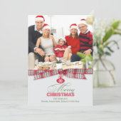 Frohe Weihnachts-Foto-Flachbildschirm Feiertagskarte (Stehend Vorderseite)