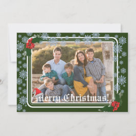 Frohe Weihnachts-Foto Flat Christmas Card Feiertagskarte