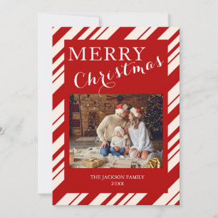 Frohe Weihnachts-Foto Flat Holiday Card Feiertagskarte