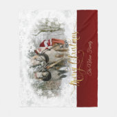 Frohe Weihnachts-Foto Fleecedecke (Vorderseite)