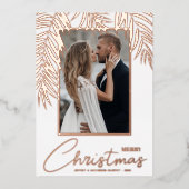 Frohe Weihnachts-Foto Folien Feiertagskarte (Vorderseite)