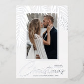 Frohe Weihnachts-Foto Folien Feiertagskarte (Vorderseite)