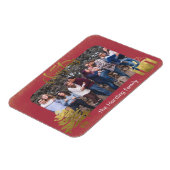Frohe Weihnachts Foto Frame Gold Akzente Magnet (Linke Seite)