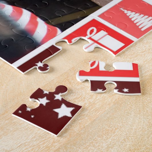 Frohe Weihnachts-Foto Geschenk Jigsaw Puzzle Vorla (Seite)