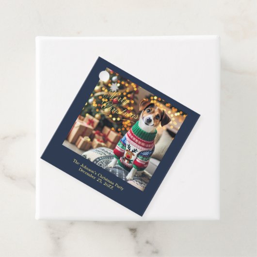 Frohe Weihnachts-Foto Geschenkanhänger (Beispiel)