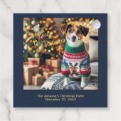 Frohe Weihnachts-Foto Geschenkanhänger (Rückseite)