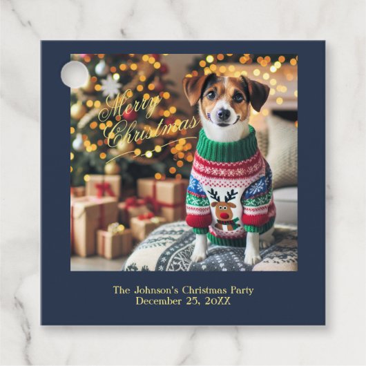 Frohe Weihnachts-Foto Geschenkanhänger (Vorderseite)